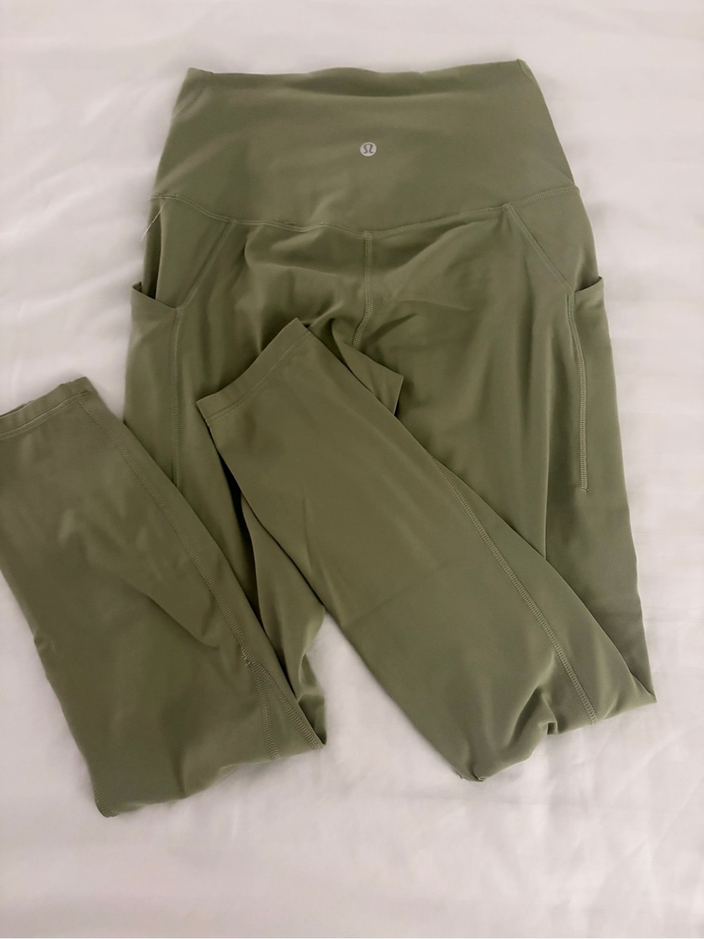 Lululemon athletica Align Olive Green High-Rise Leggings with Side Pockets